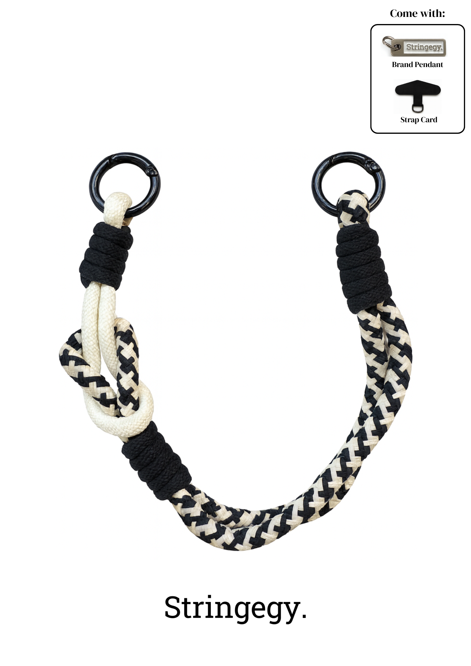Rope Wrist Strap - Houndstooth [Double End]