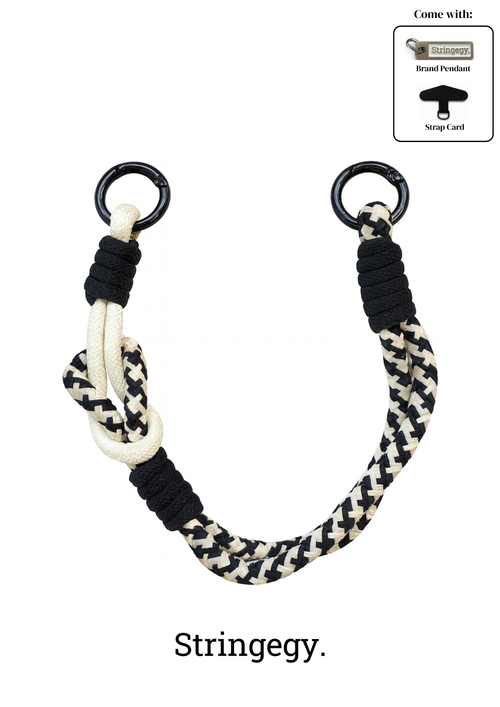Rope Wrist Strap - Houndstooth [Double End]