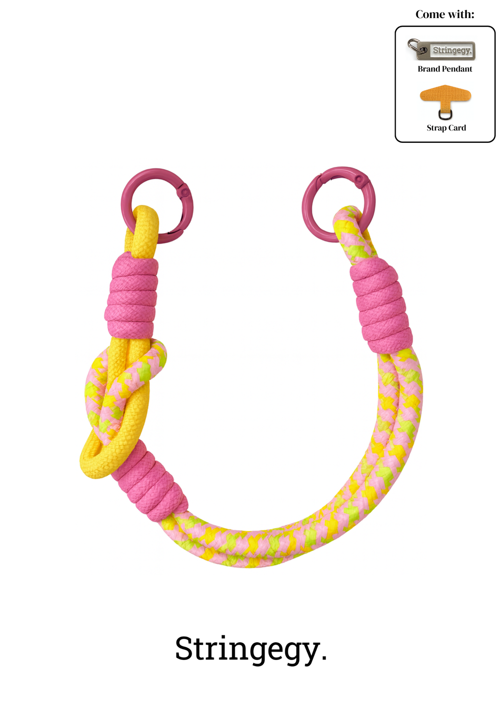 Rope Wrist Strap - Blush & Butter [Double End]