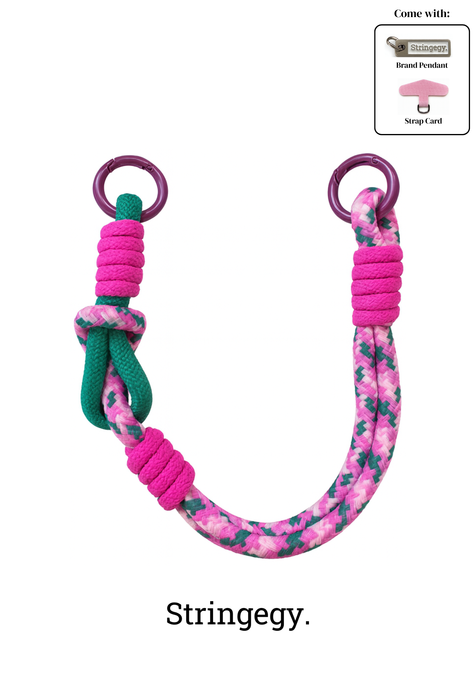 Rope Wrist Strap - Emerald Petal [Double End]